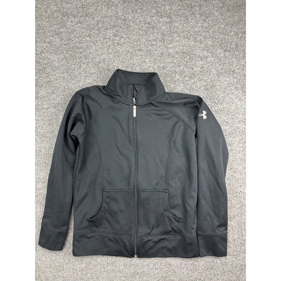 Under Armour Jacket Womens Small Black AllSeasonGear Full Zip Performance Gym - Picture 1 of 6